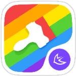 rainbow os theme android application logo